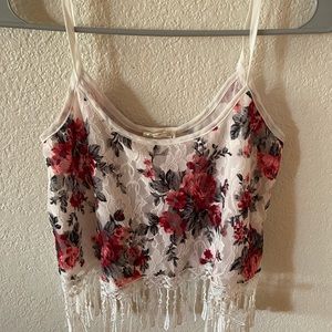 Pacsun lave, fringe crop top